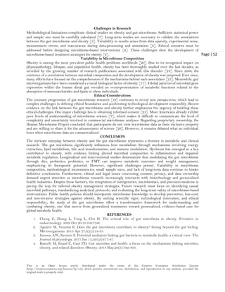 Obesity and Gut Microbiome: Current Evidence (www.kiu.ac.ug) | PDF