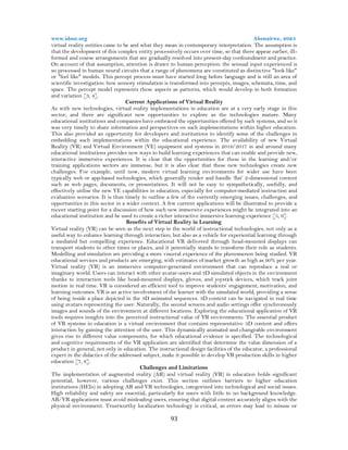 The Role of Virtual Reality in Education (www.kiu.ac.ug) | PDF