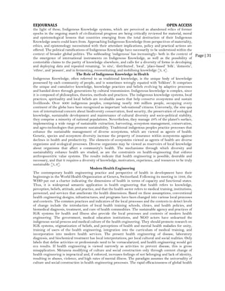 Indigenous Knowledge in Modern Health Engineering (www.kiu.ac.ug) | PDF