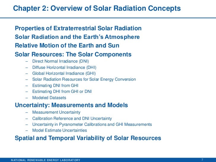 Solar Radiation Data Handbook To Higher