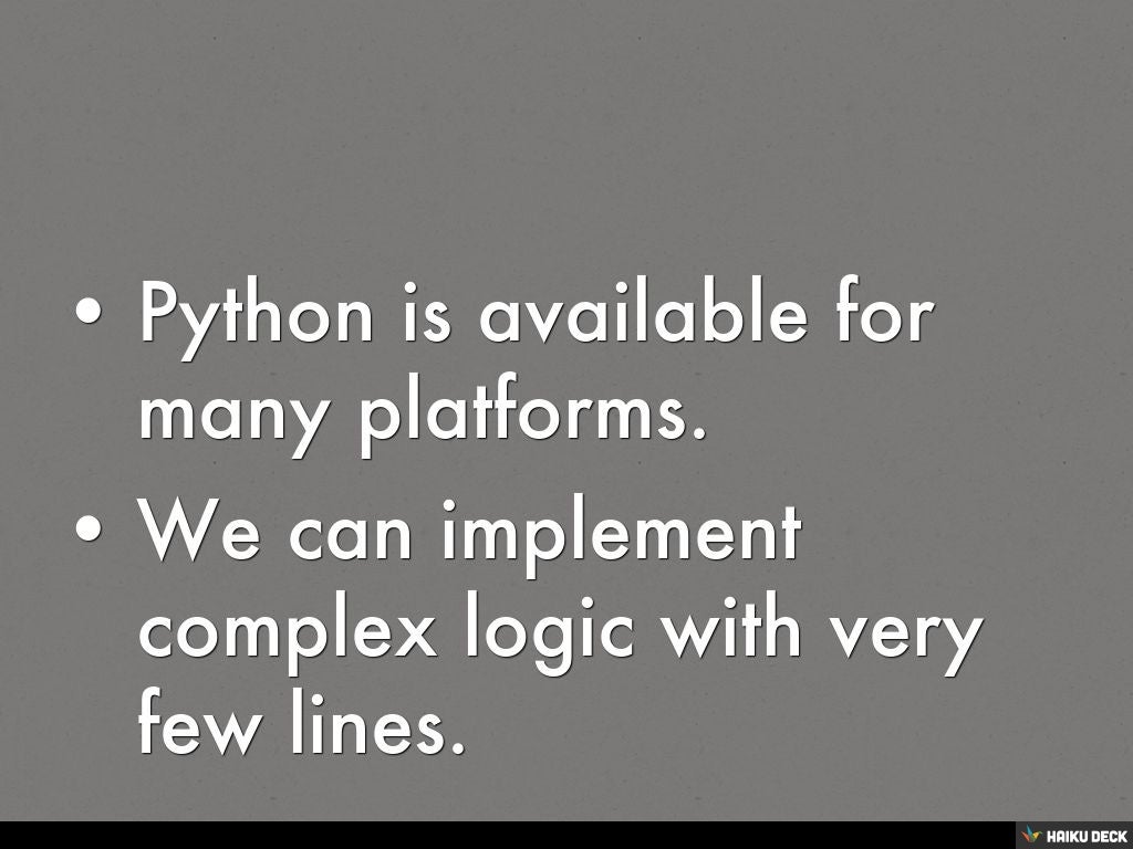 Why Python?