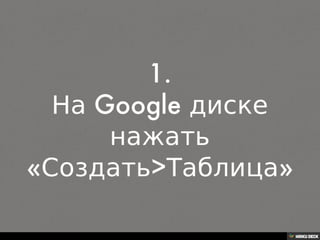 Решение текстовой задачи на Google диске