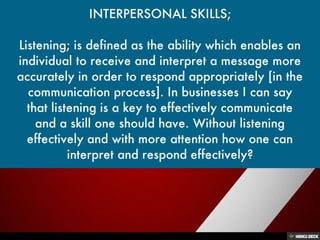 Interpersonal Skills; a Key of Success towards your Goals