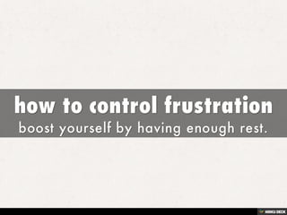 how to control frustration