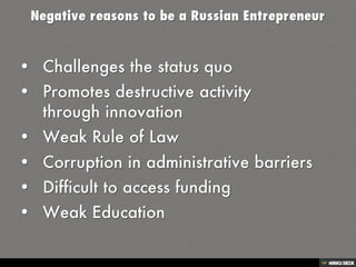 Entrepreneurship in Russia