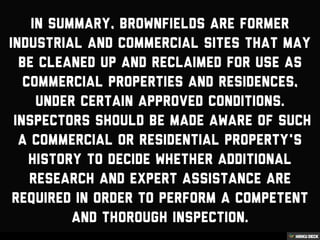 The Bottom Line's Warns of Brownfield Redevelopment!