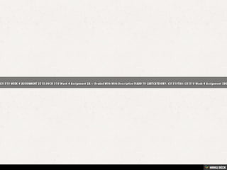 CIS 510 WEEK 4 ASSIGNMENT 2 | PDF
