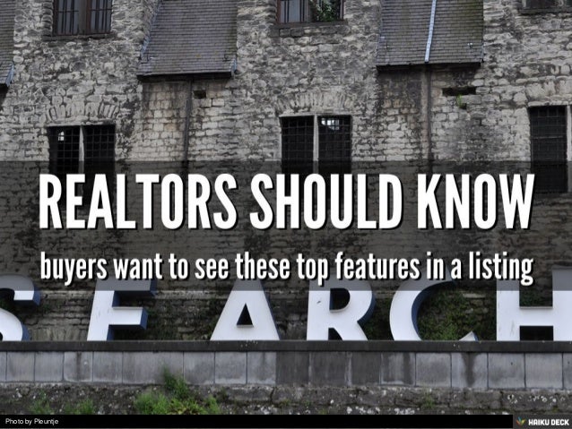 Realtors should know