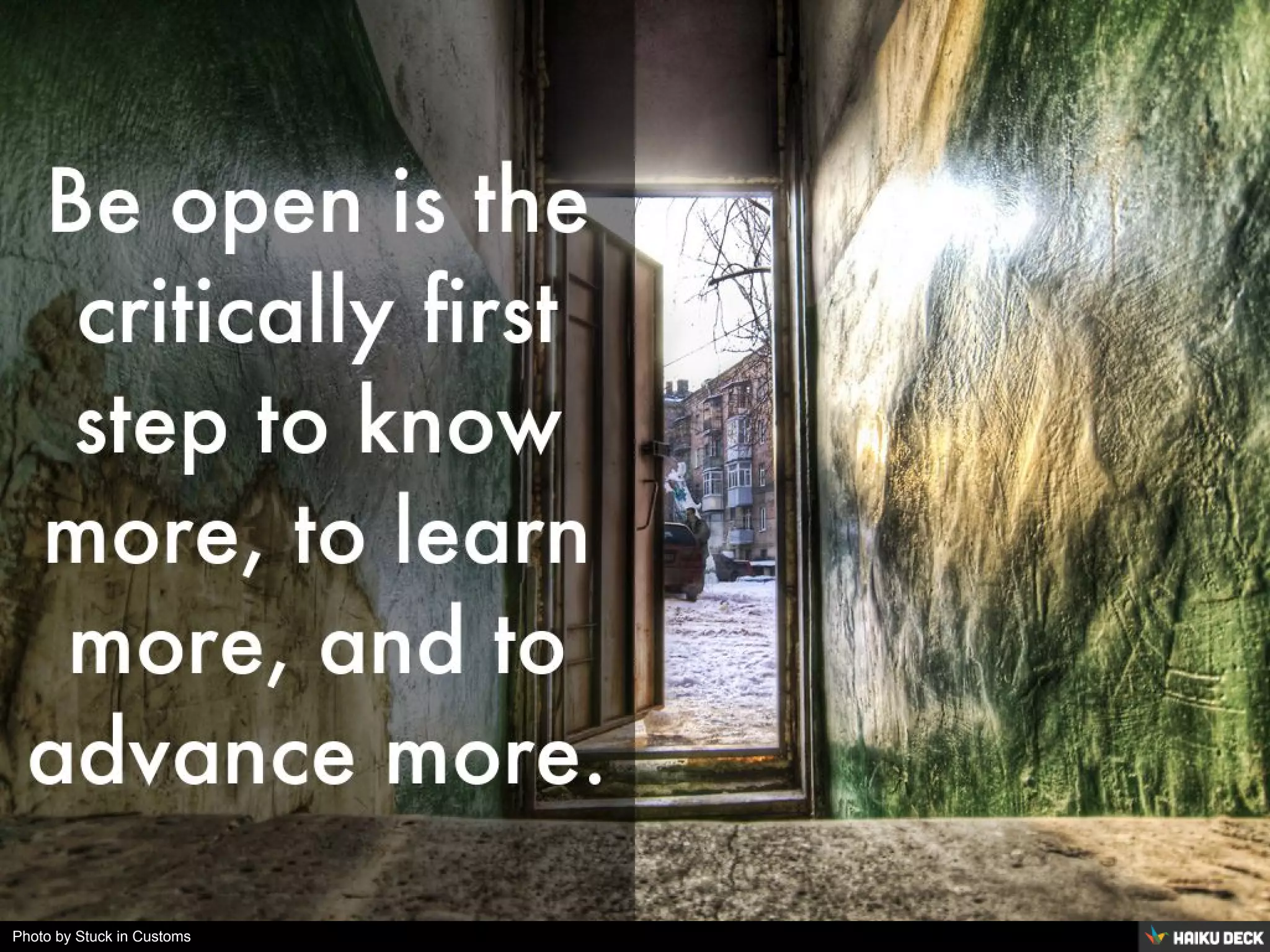 Photo by Stuck in Customs - Creative Commons Attribution-NonCommercial-ShareAlike License https://www.flickr.com/photos/95572727@N00 Created with Haiku Deck
 