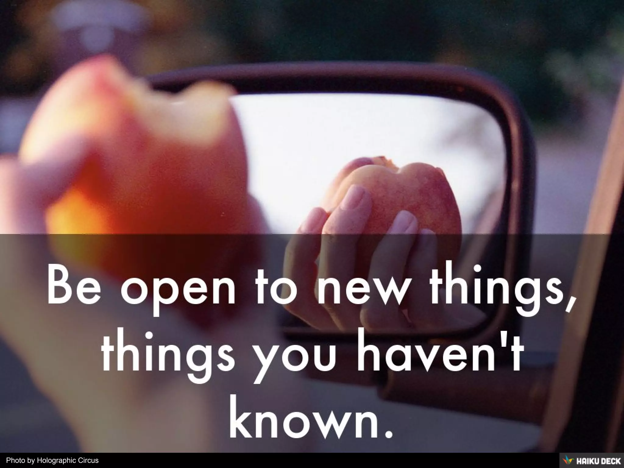 Photo by Holographic Circus - Creative Commons Attribution-NonCommercial-ShareAlike License https://www.flickr.com/photos/7773219@N08 Created with Haiku Deck
 