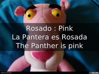 Rosado : Pink<br>La Pantera es Rosada<br>The Panther is pink<br>