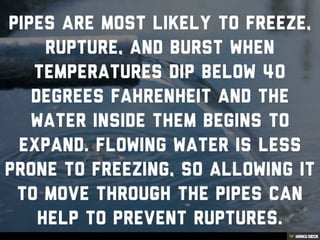 How cold weather can lead to water damage