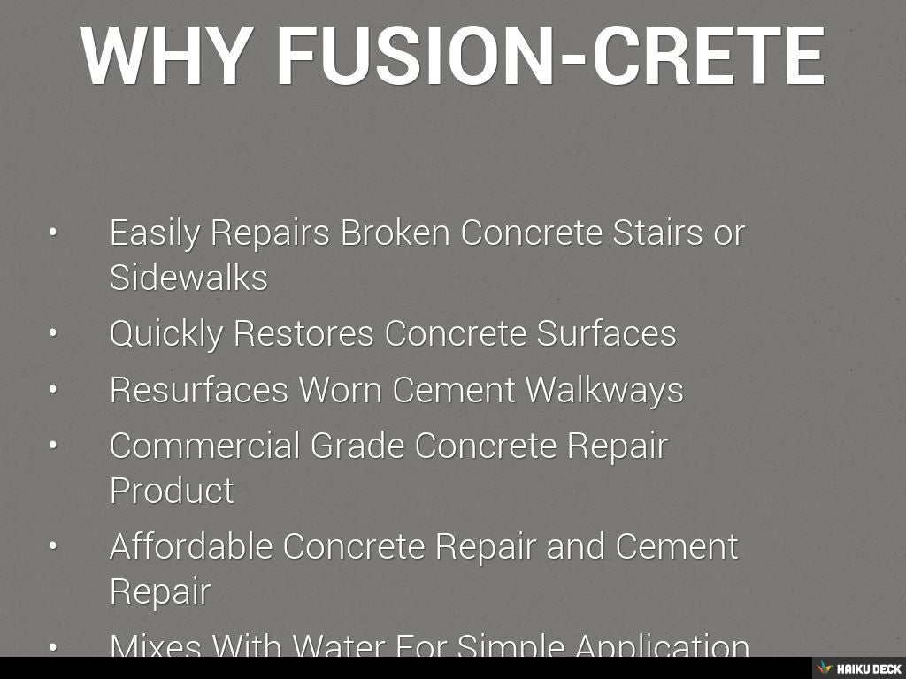 Concrete Repair and Cement Resurfacing