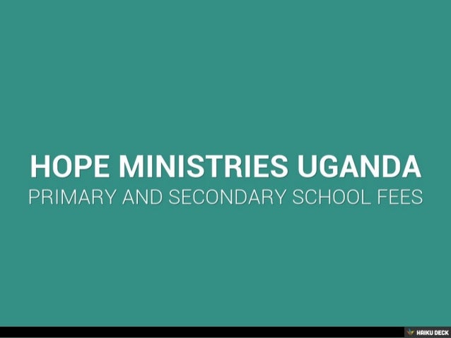 PRIMARY AND SECONDARY SCHOOL FEES