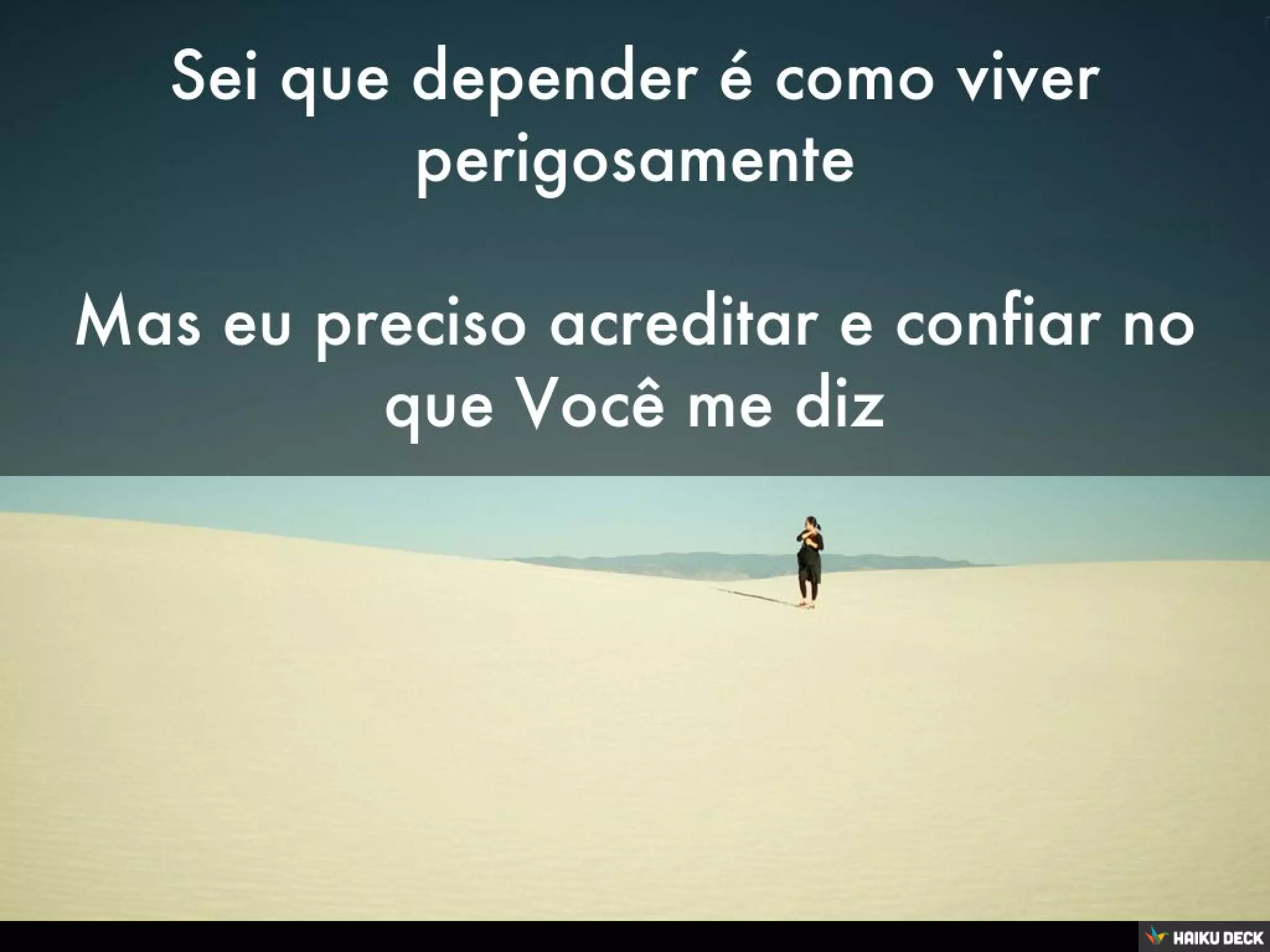 Aquieta minh'alma, faz meu coração ouvir Tua voz Me chama pra perto, só assim eu não me sinto só