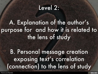 Critical Theory Unit Project Assessments