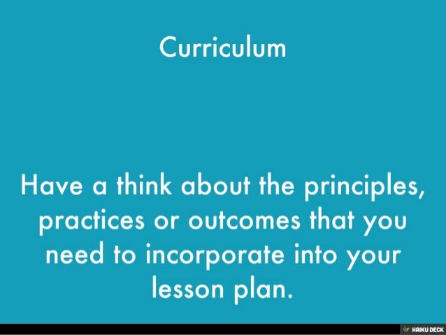 How to write a lesson plan