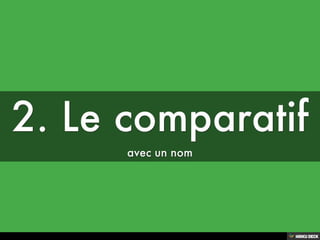 Le comparatif et superlatif