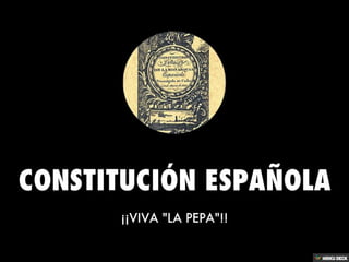 CONSTITUCIÓN ESPAÑOLA