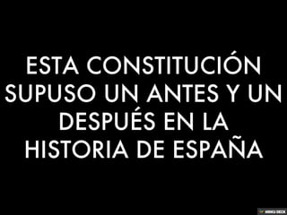 CONSTITUCIÓN ESPAÑOLA