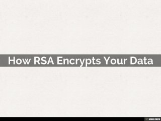 How RSA Encrypts Your Data 