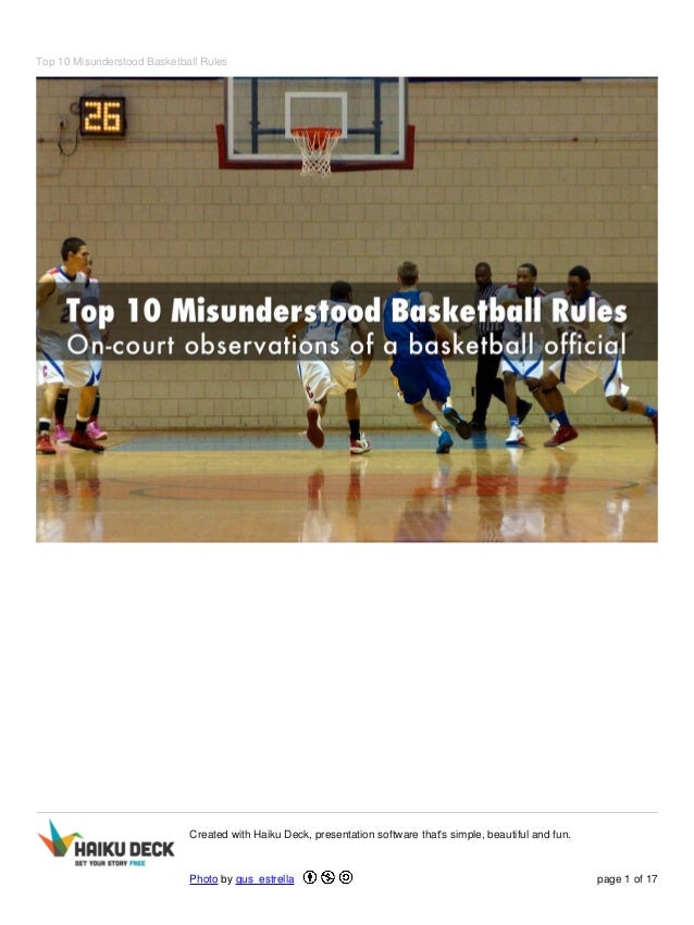 NCAA March Madness Top 10 Misunderstood Basketball Rules