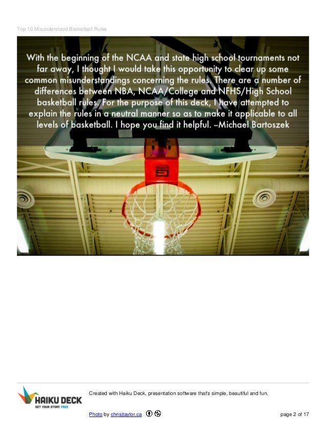 NCAA March Madness Top 10 Misunderstood Basketball Rules
