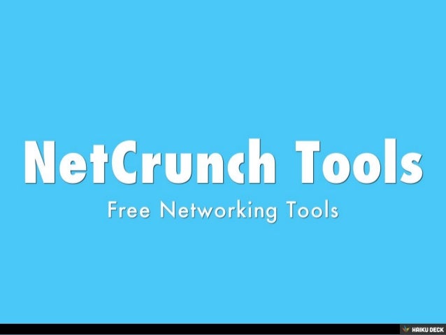 netcrunch tools