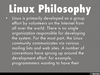 Linux principles and philosophy | PDF | Poetry | Books and Literature