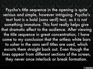 Title Sequence Timeline | PDF