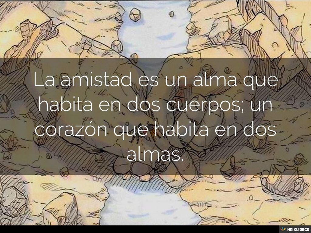 La Amistad Es Un Alma Individual Que Habita Dos Cuerpos