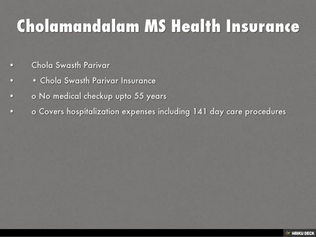 Cholamandalam MS Health Insurance