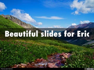 Beautiful slides for Eric 