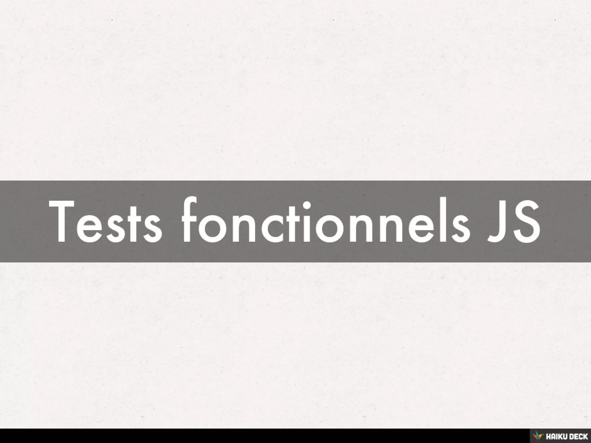 Tests fonctionnels JS | PDF