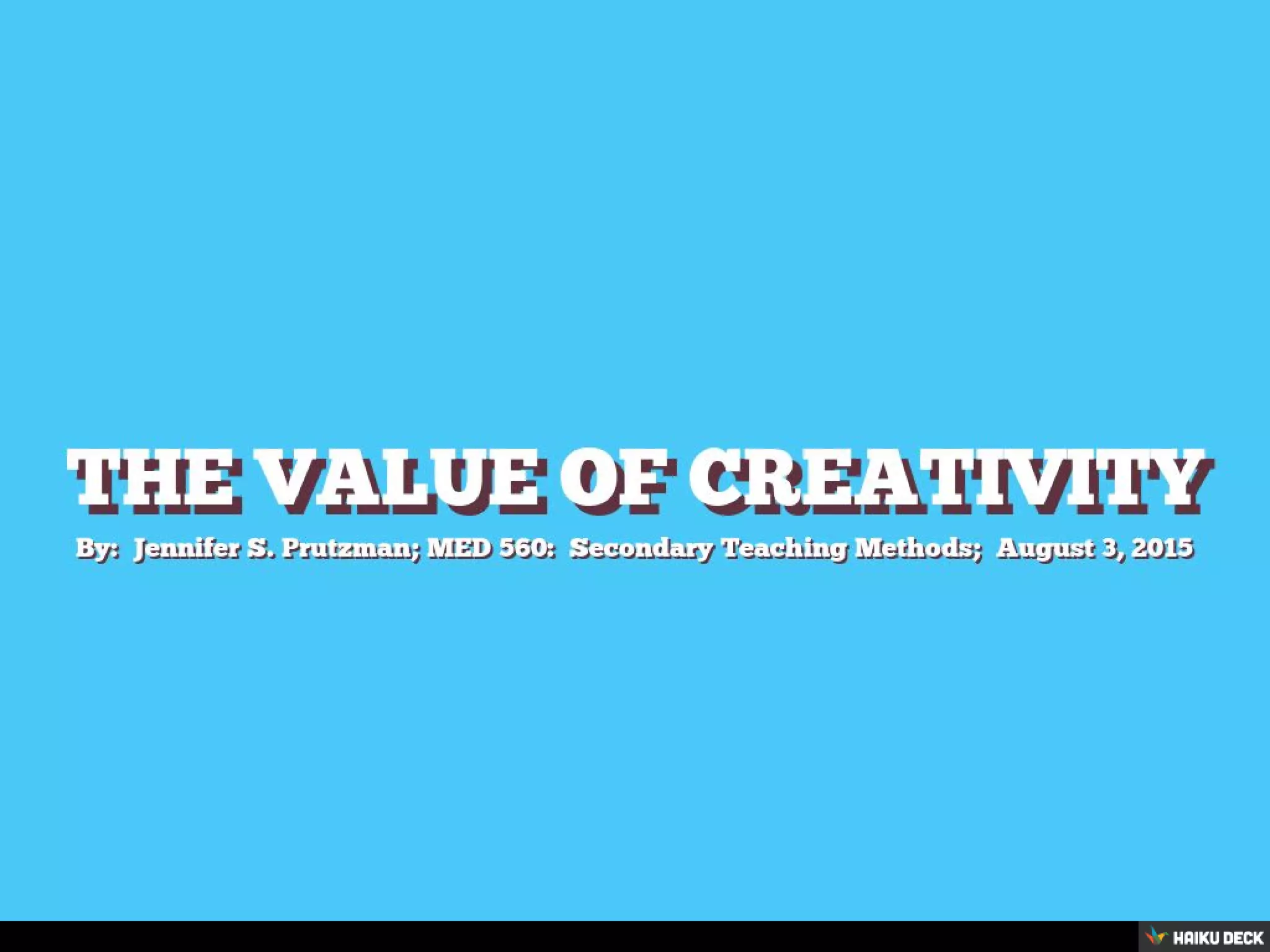 The value of creativity | PDF