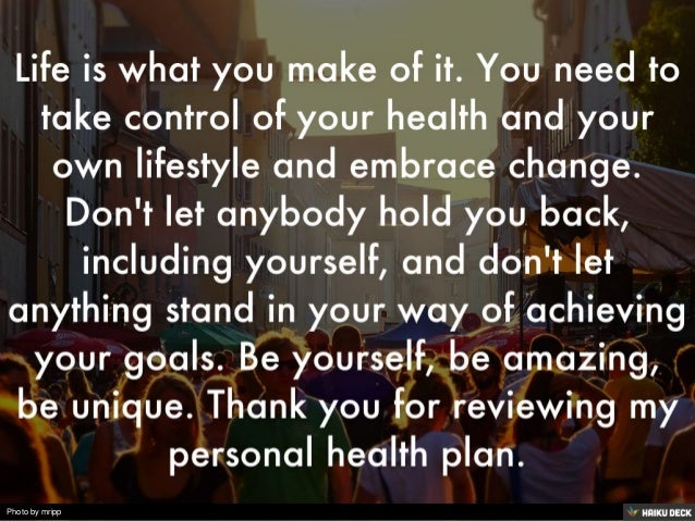 My Personal Health Plan