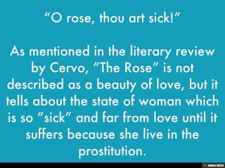 Women's Suffering Portrayed in "The Sick Rose"by William Blake
