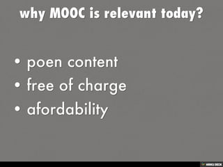 MOOC PRESENTATION