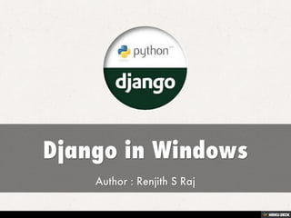 Django in Windows | PDF