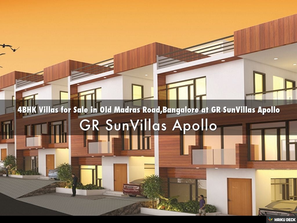 4BHK Villas for Sale in Old Madras Road,Bangalore at GR SunVillas Apollo