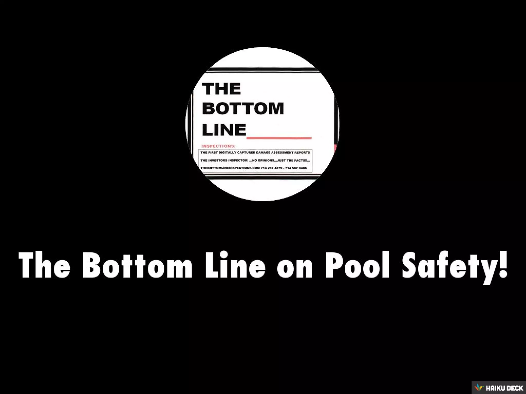 The Bottom Line on Pool Safety! | PDF