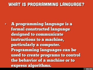 Computer Languages | PPT