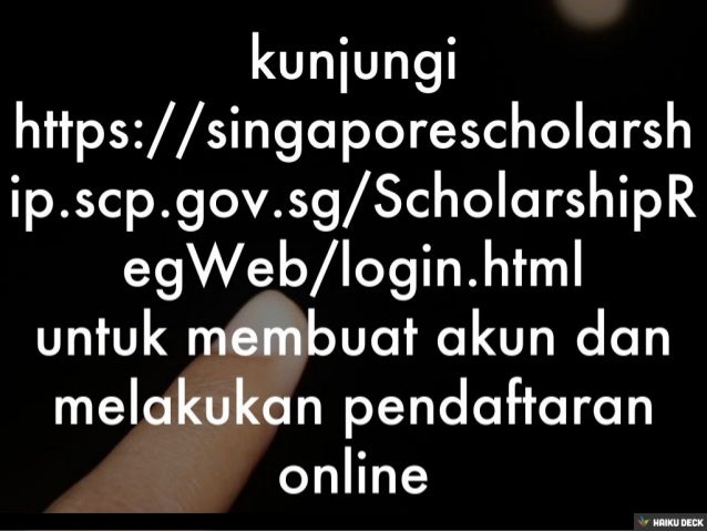 singapore scholarship Tahun ajaran 2015-2016