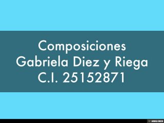 Composiciones Gabriela Diez y Riega  C.I. 25152871 