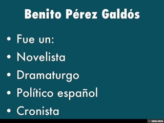 Benito Pérez Galdos