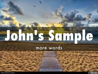 John's Sample  more words 