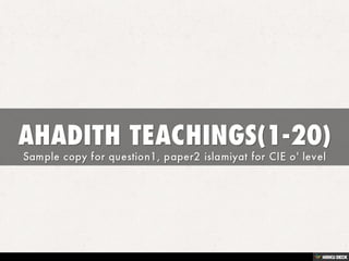 IDEAL ISLAMIYAT FOR O LEVEL 