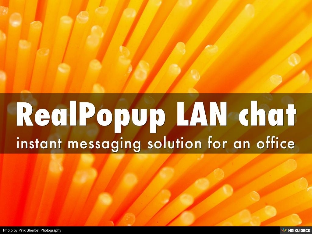 RealPopup LAN chat