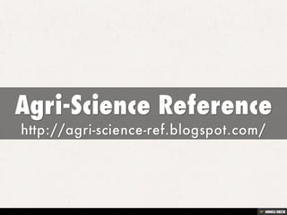 Agri-Science Reference