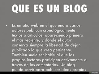 QUE ES UN BLOG